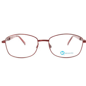 MODERN OPTICAL DRAMATIC BURGUNDY EYEGLASSES FRAME 53-18-140